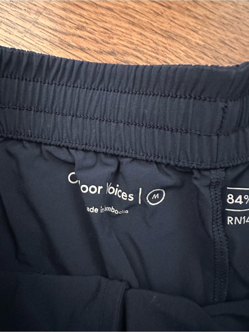 Outdoor Voices Navy Active Shorts size medium elastic waist light weight active - Picture 2 of 5